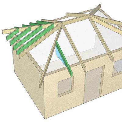 ヒップ屋根の作り方